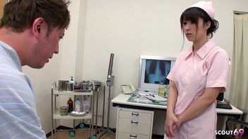 A sensual JAV video with a hairy nurse and a creampie ending.