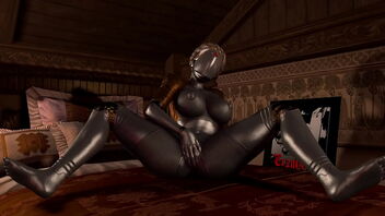 Beautiful twins in hot 3D porn scene from the video game Atomic Heart