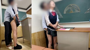 Amateur couple’s naughty time after school caught by teacher