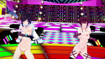 3D animated hentai with characters from Genshin Impact: Yelan and Kafka