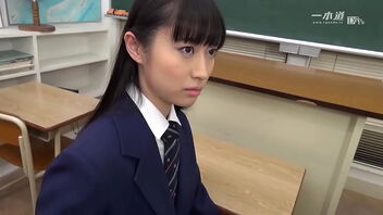 Beautiful Japanese teacher and her student in a hot anal scene.