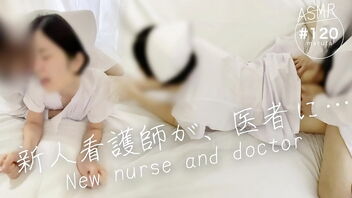 An Asian wife seduces her husband in a homemade video while dressed as a naughty nurse.