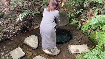 A nurse in uniform has sex at a popular shrine on New Year’s Eve and gets a vaginal cum shot.