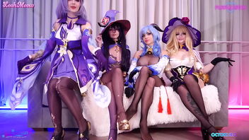 Octokuro and her friends have a fun filled night of cosplay and sex.